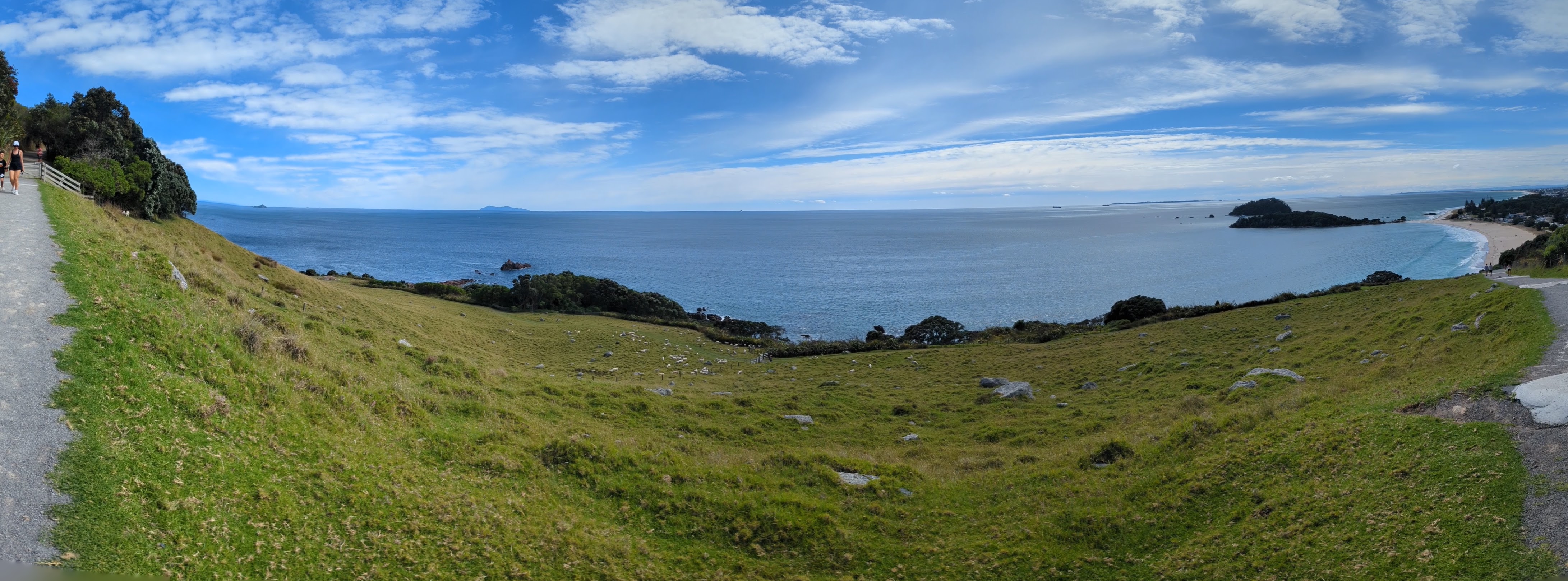 Mount Maunganui beach from the mountain